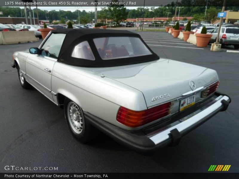 Astral Silver Metallic / Red 1975 Mercedes-Benz SL Class 450 SL Roadster