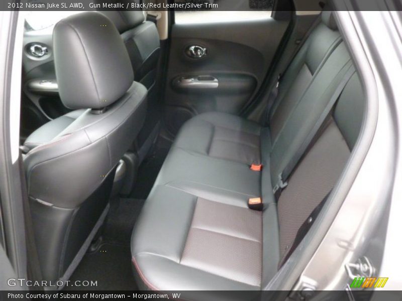Gun Metallic / Black/Red Leather/Silver Trim 2012 Nissan Juke SL AWD