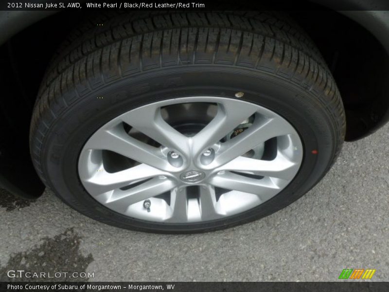 White Pearl / Black/Red Leather/Red Trim 2012 Nissan Juke SL AWD