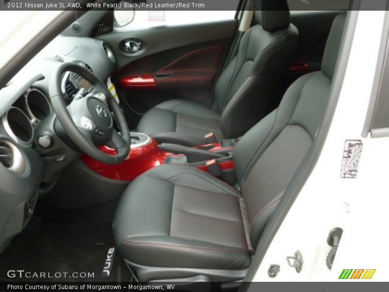 White Pearl / Black/Red Leather/Red Trim 2012 Nissan Juke SL AWD