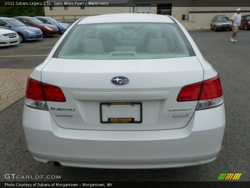 Satin White Pearl / Warm Ivory 2012 Subaru Legacy 2.5i