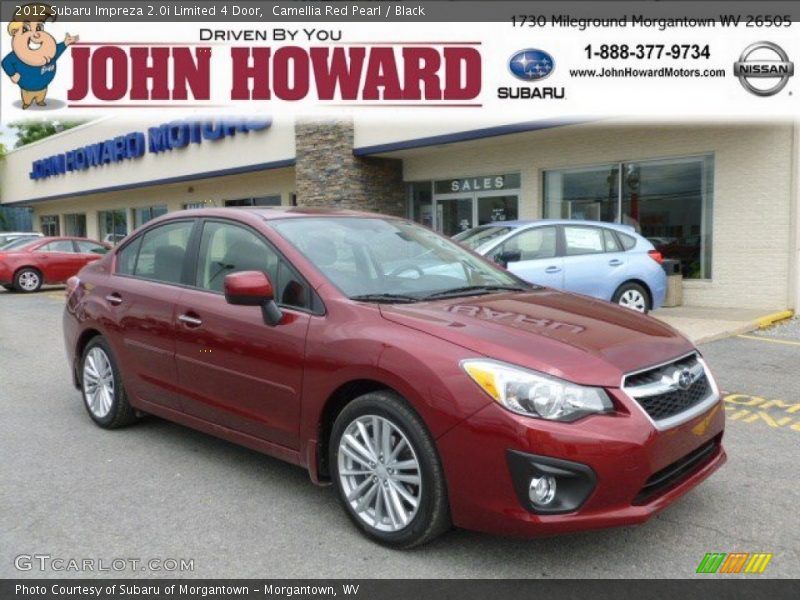 Camellia Red Pearl / Black 2012 Subaru Impreza 2.0i Limited 4 Door