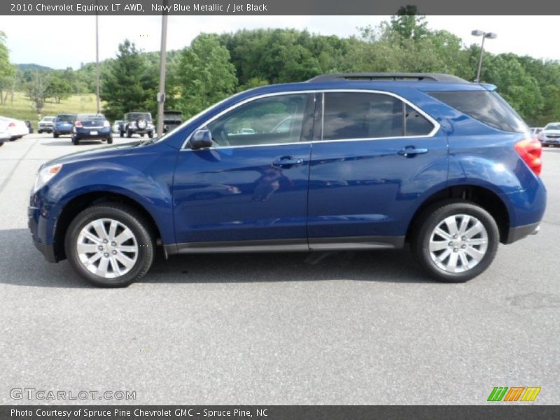Navy Blue Metallic / Jet Black 2010 Chevrolet Equinox LT AWD