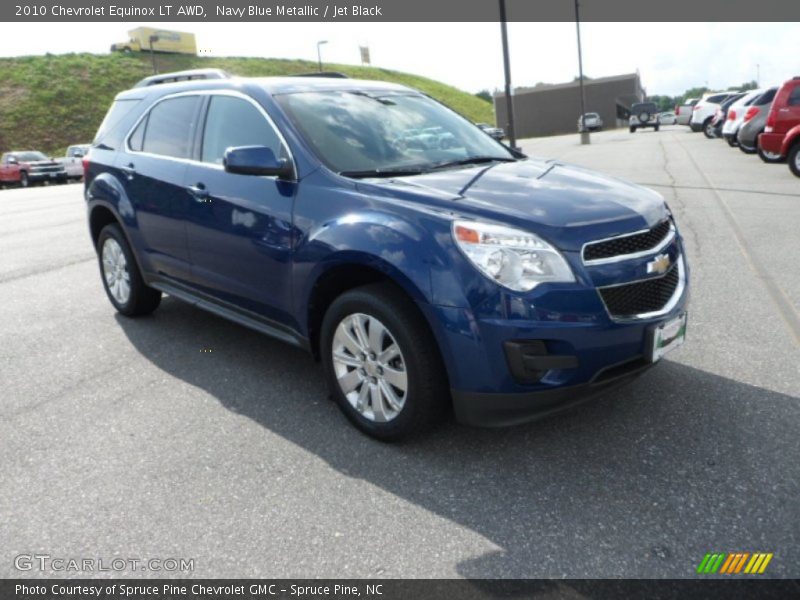 Navy Blue Metallic / Jet Black 2010 Chevrolet Equinox LT AWD