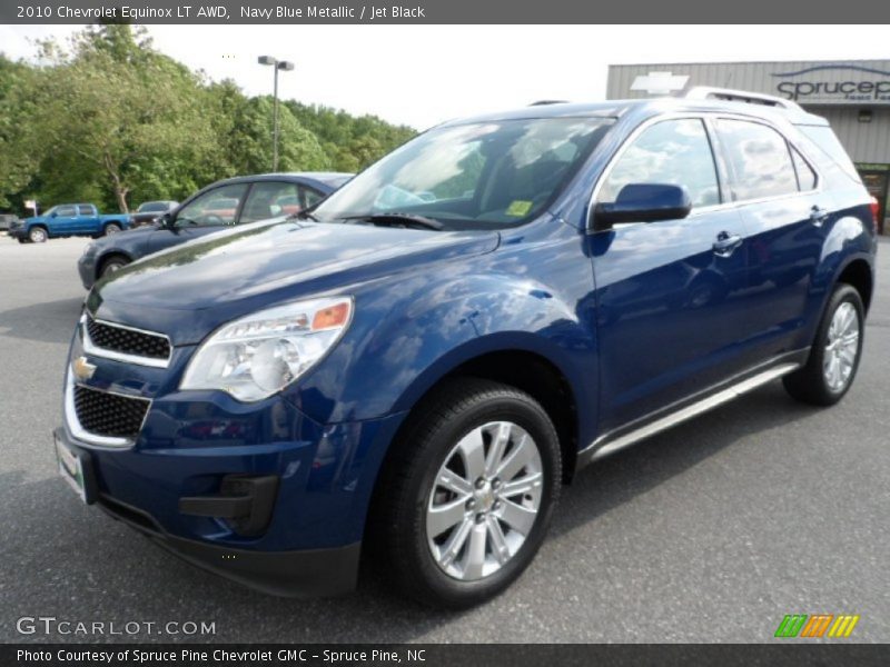 Navy Blue Metallic / Jet Black 2010 Chevrolet Equinox LT AWD