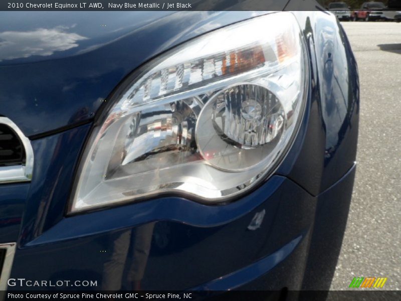 Navy Blue Metallic / Jet Black 2010 Chevrolet Equinox LT AWD