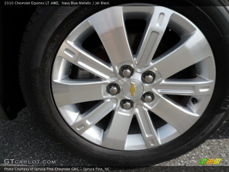 Navy Blue Metallic / Jet Black 2010 Chevrolet Equinox LT AWD