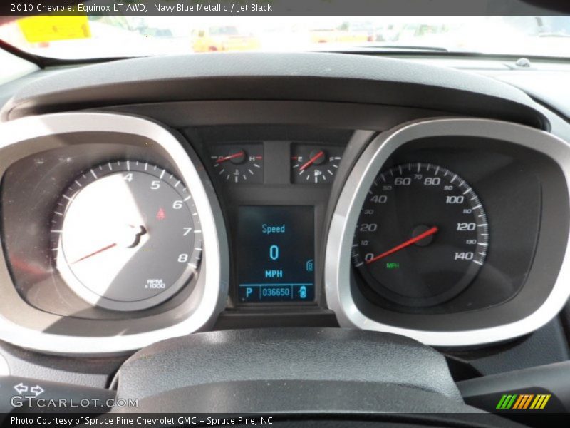 Navy Blue Metallic / Jet Black 2010 Chevrolet Equinox LT AWD