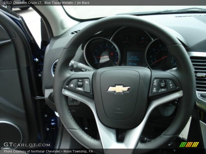Blue Topaz Metallic / Jet Black 2012 Chevrolet Cruze LT