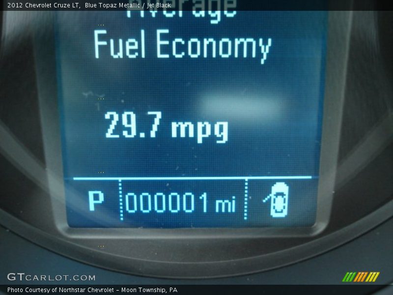 Blue Topaz Metallic / Jet Black 2012 Chevrolet Cruze LT