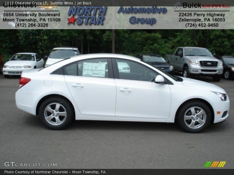 Summit White / Jet Black 2012 Chevrolet Cruze LT