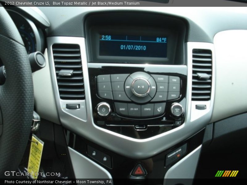 Blue Topaz Metallic / Jet Black/Medium Titanium 2012 Chevrolet Cruze LS