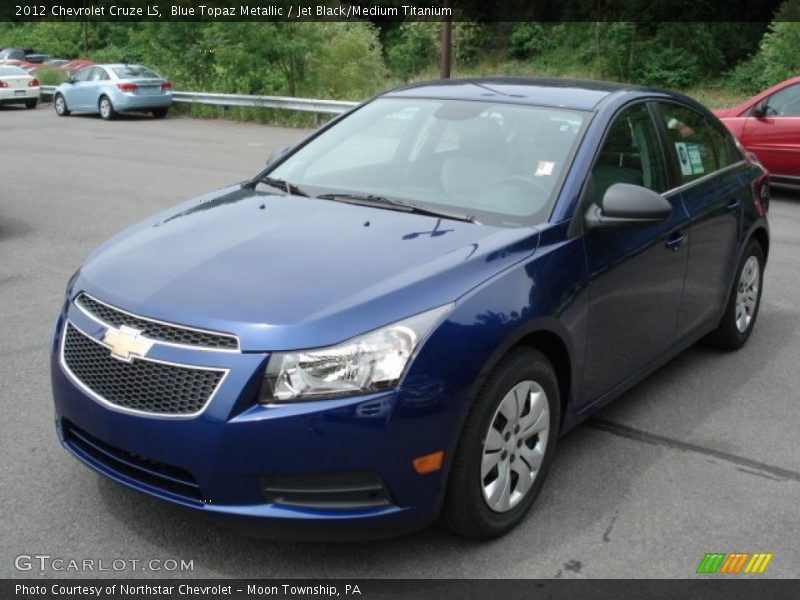 Blue Topaz Metallic / Jet Black/Medium Titanium 2012 Chevrolet Cruze LS