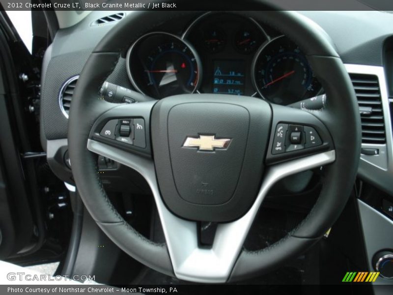 Black Granite Metallic / Jet Black 2012 Chevrolet Cruze LT