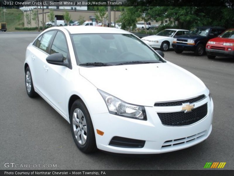 Summit White / Jet Black/Medium Titanium 2012 Chevrolet Cruze LS