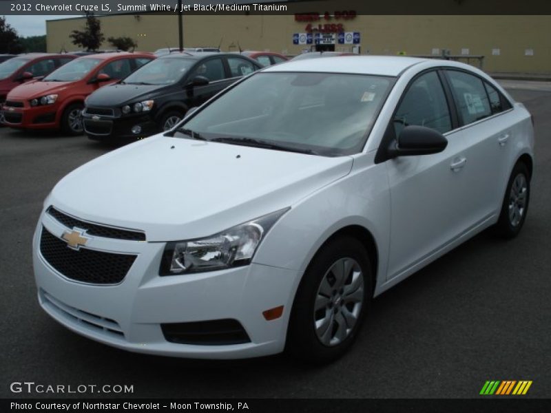 Summit White / Jet Black/Medium Titanium 2012 Chevrolet Cruze LS