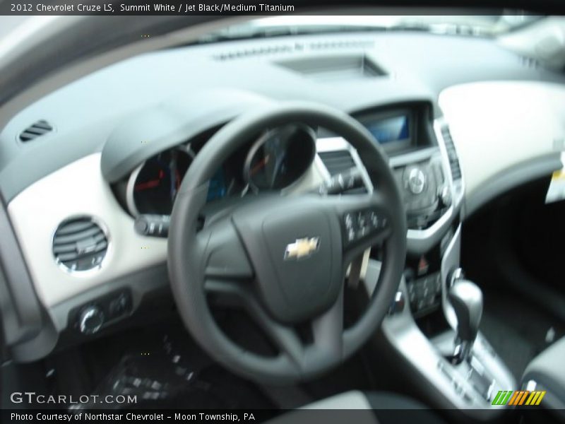 Summit White / Jet Black/Medium Titanium 2012 Chevrolet Cruze LS