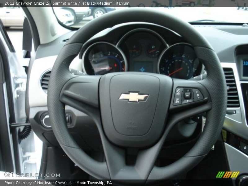 Summit White / Jet Black/Medium Titanium 2012 Chevrolet Cruze LS