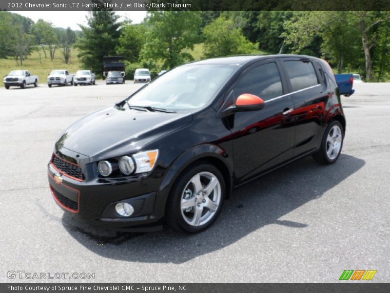 Black / Jet Black/Dark Titanium 2012 Chevrolet Sonic LTZ Hatch