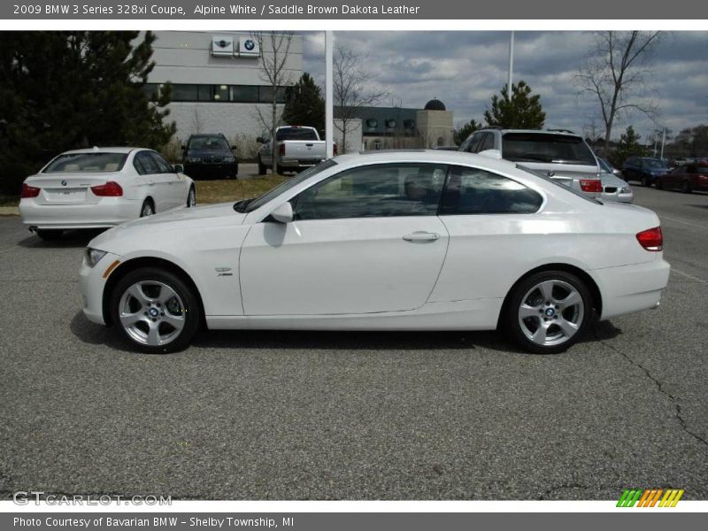 Alpine White / Saddle Brown Dakota Leather 2009 BMW 3 Series 328xi Coupe