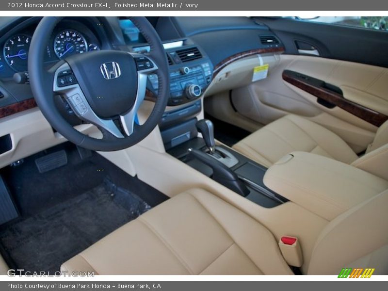 Polished Metal Metallic / Ivory 2012 Honda Accord Crosstour EX-L