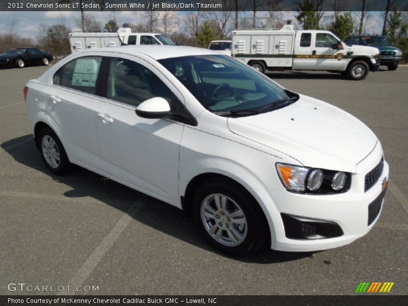 Summit White / Jet Black/Dark Titanium 2012 Chevrolet Sonic LT Sedan