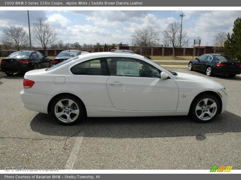 Alpine White / Saddle Brown Dakota Leather 2009 BMW 3 Series 328xi Coupe