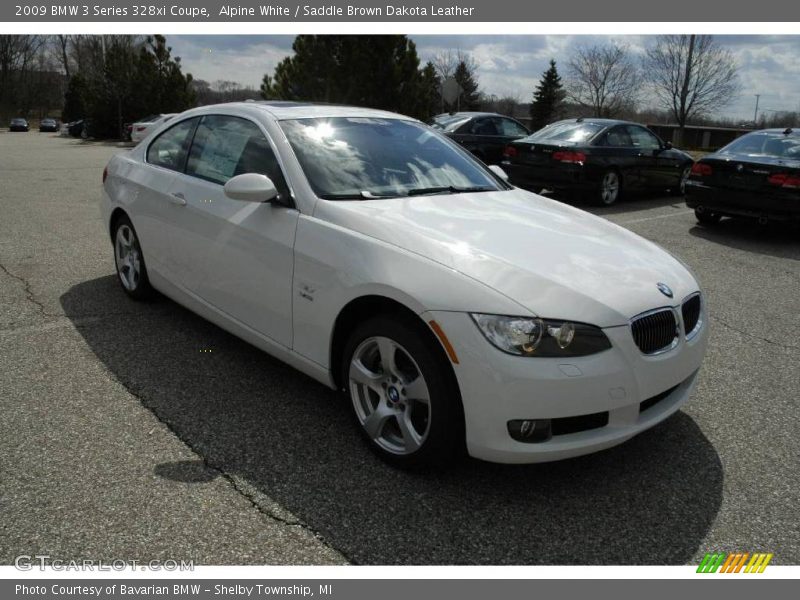 Alpine White / Saddle Brown Dakota Leather 2009 BMW 3 Series 328xi Coupe