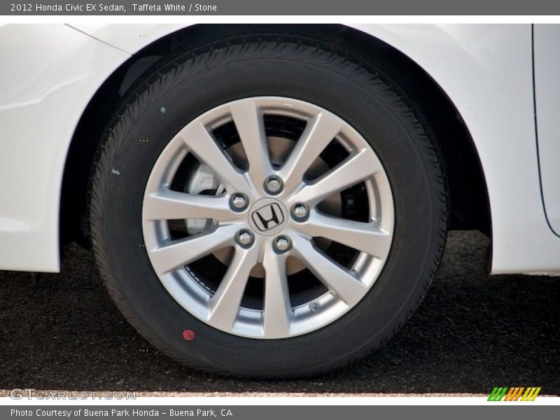 Taffeta White / Stone 2012 Honda Civic EX Sedan
