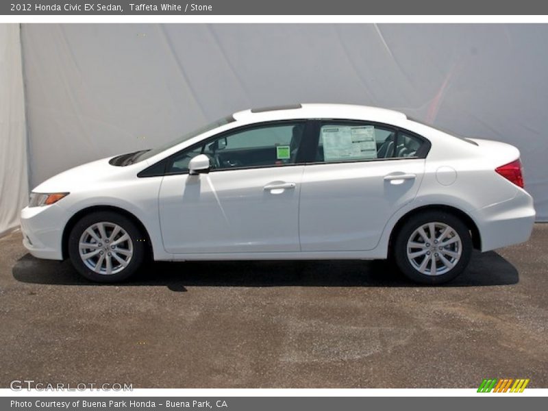 Taffeta White / Stone 2012 Honda Civic EX Sedan