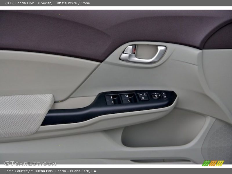 Taffeta White / Stone 2012 Honda Civic EX Sedan