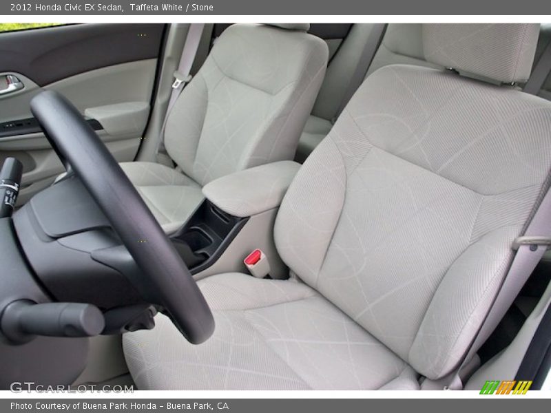 Taffeta White / Stone 2012 Honda Civic EX Sedan