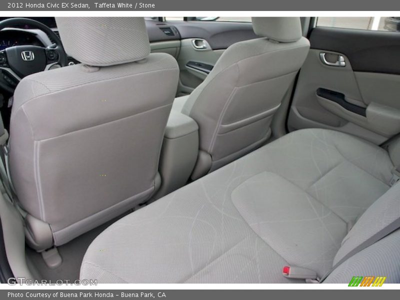 Taffeta White / Stone 2012 Honda Civic EX Sedan