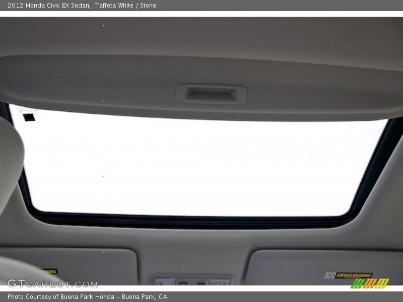 Taffeta White / Stone 2012 Honda Civic EX Sedan