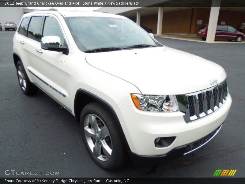 Stone White / New Saddle/Black 2012 Jeep Grand Cherokee Overland 4x4