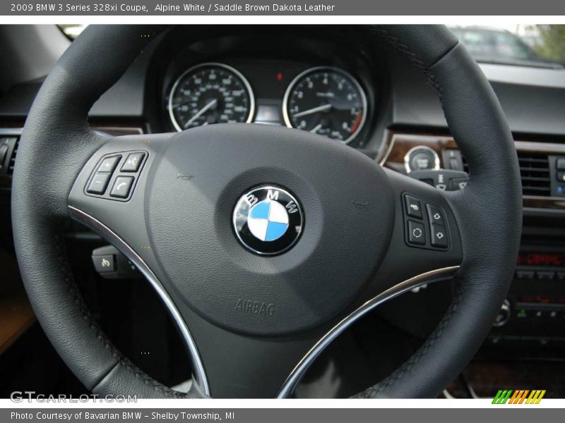 Alpine White / Saddle Brown Dakota Leather 2009 BMW 3 Series 328xi Coupe
