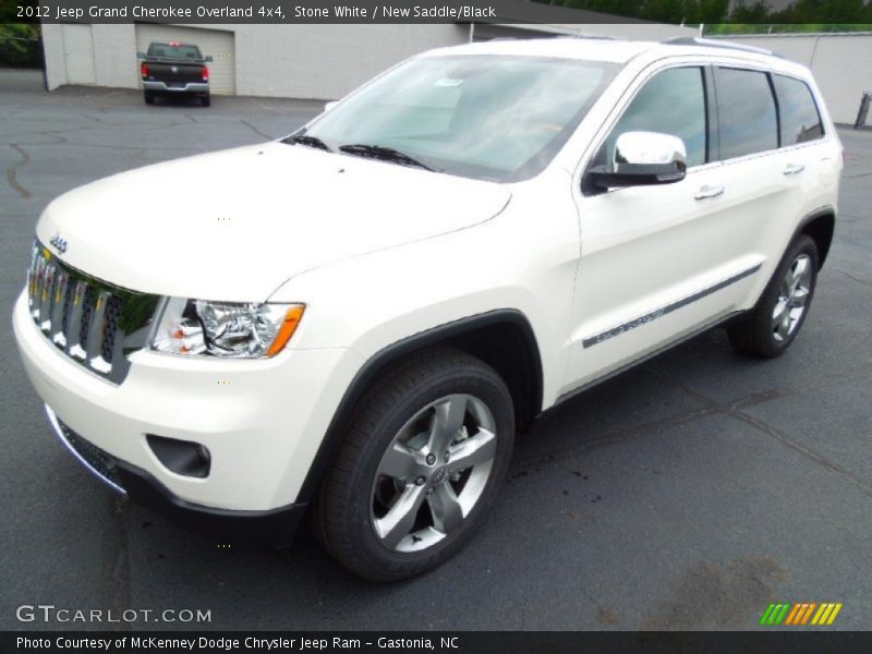 Stone White / New Saddle/Black 2012 Jeep Grand Cherokee Overland 4x4