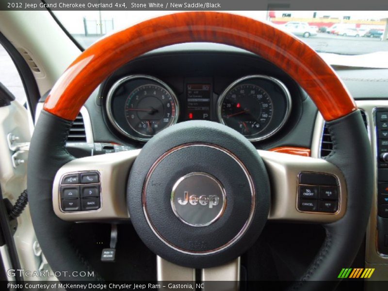Stone White / New Saddle/Black 2012 Jeep Grand Cherokee Overland 4x4