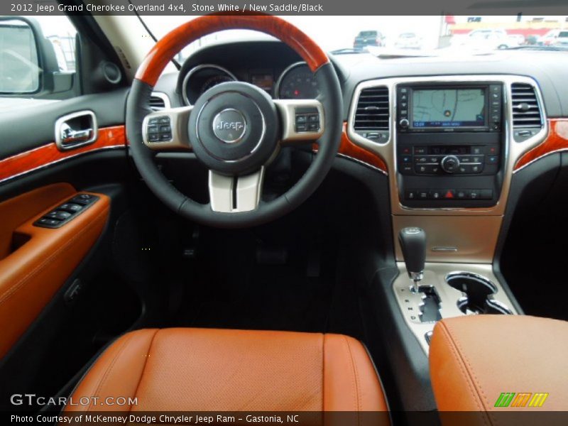 Stone White / New Saddle/Black 2012 Jeep Grand Cherokee Overland 4x4