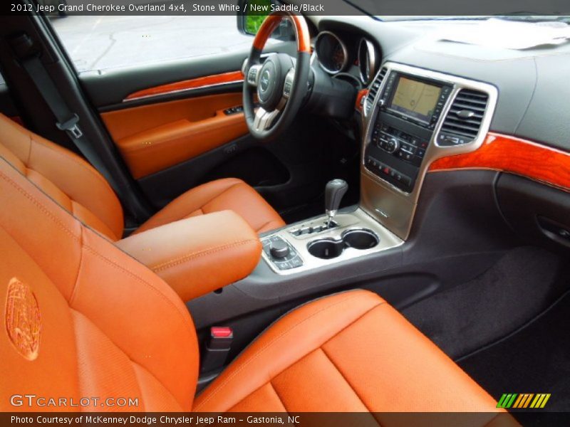 Stone White / New Saddle/Black 2012 Jeep Grand Cherokee Overland 4x4