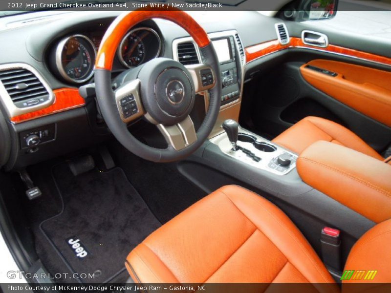 Stone White / New Saddle/Black 2012 Jeep Grand Cherokee Overland 4x4