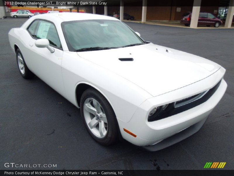 Bright White / Dark Slate Gray 2012 Dodge Challenger SXT