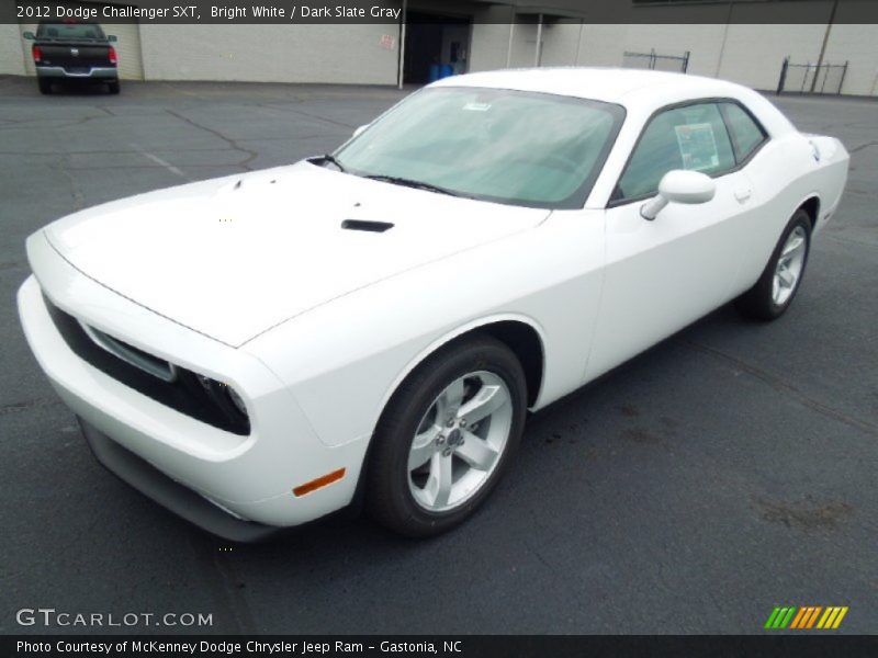 Bright White / Dark Slate Gray 2012 Dodge Challenger SXT