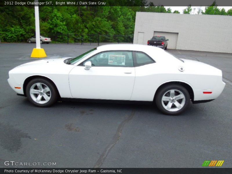 Bright White / Dark Slate Gray 2012 Dodge Challenger SXT