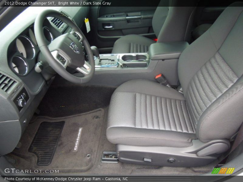 Bright White / Dark Slate Gray 2012 Dodge Challenger SXT