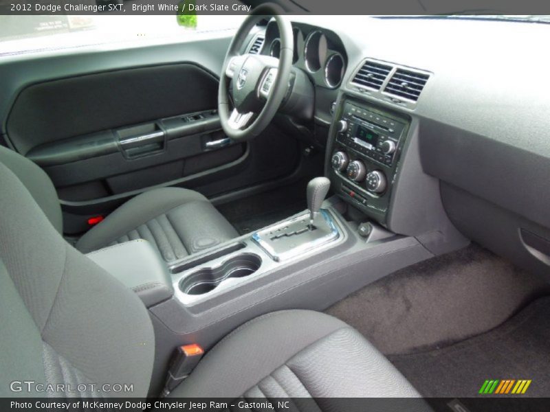Bright White / Dark Slate Gray 2012 Dodge Challenger SXT