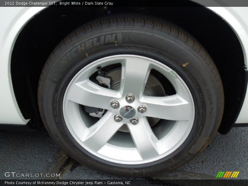 Bright White / Dark Slate Gray 2012 Dodge Challenger SXT