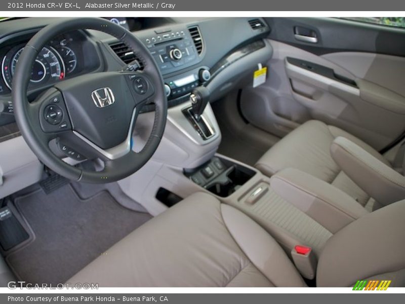 Alabaster Silver Metallic / Gray 2012 Honda CR-V EX-L