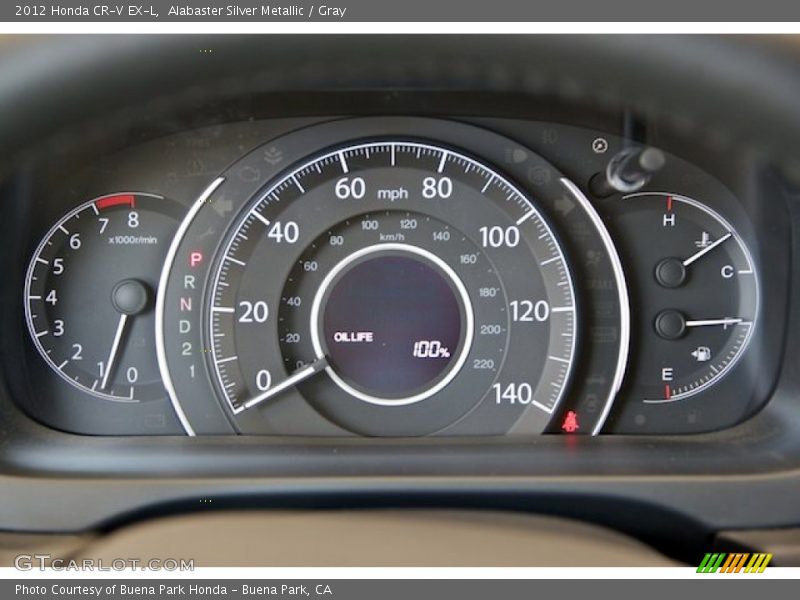 Alabaster Silver Metallic / Gray 2012 Honda CR-V EX-L
