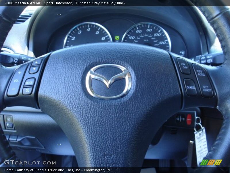Tungsten Gray Metallic / Black 2008 Mazda MAZDA6 i Sport Hatchback